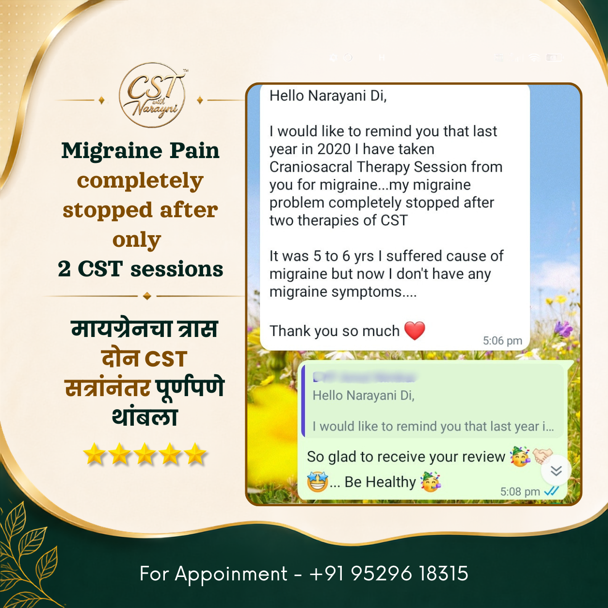 Migraine Relief Testimonial