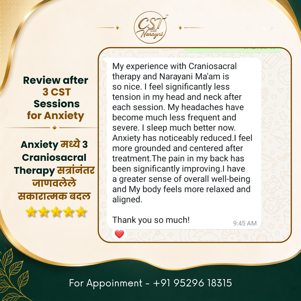 Depression Relief Testimonial